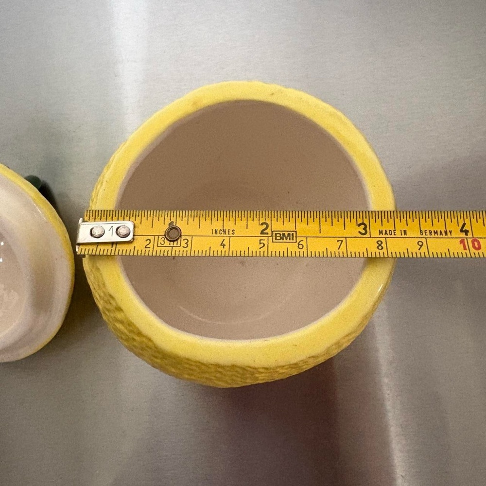 Lemon Shaped Ceramic Container - Picture 7 of 8